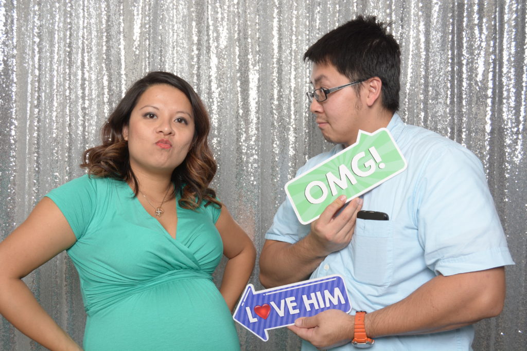 photo booth props at baby shower